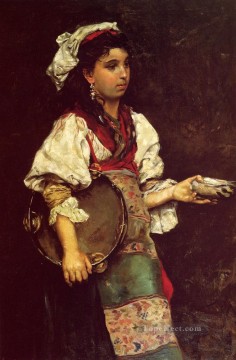  women Oil Painting - Spanish Girl women Julius LeBlanc Stewart